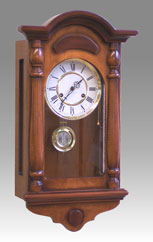 Regulator Clock-Vienna Clock 435_1 walnut, Bam Mechanism on coil gong